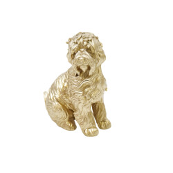 House Vitamin Ornament labradoodle polyresin gold 10,5x5x9cm
