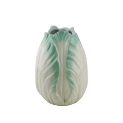 House Vitamin Vase- tulip head- stoneware- mint- 14x14x19cm