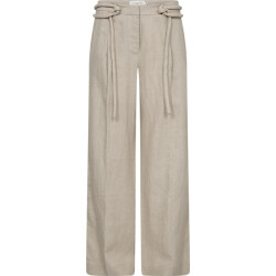 Copenhagen Muse Cmnatuli linen pants with belt oyster grey