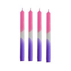 House Vitamin Tapers dipdye wax pink/white/purple s4
