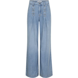 Co'Couture Cindycc eyelet wide ll jeans fade denim