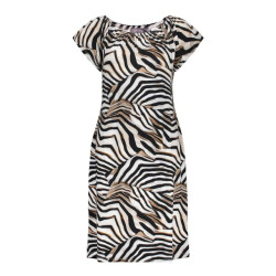 Geisha 57363-60 may dress elastic shoulder jersey aop