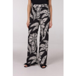 Jansen Amsterdam Finally broek wtt1 429 long wide fit black/ off white