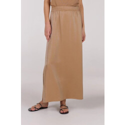 Jansen Amsterdam Fran rok ws691 long slits elastic waistband tobacco
