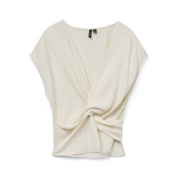 Vero Moda vmtoma wide knot top wvn 10327997 cloud dancer