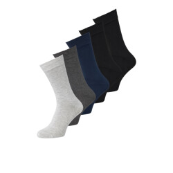 Jack & Jones jacbasic bamboo sock 5 pack noos 12198027 navy r dark grey melange