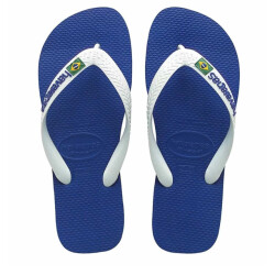 Havaianas brasil logo marine blue teenslippers unisex