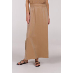 Jansen Amsterdam Fran rok ws691 long slits elastic waistband tobacco