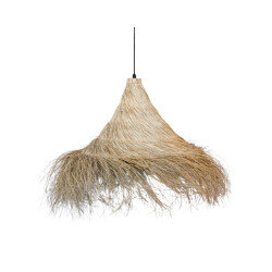 Furnilux -grote raffia hanglamp Ø110 cm – handgemaakte boho plafondlamp van