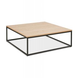 Alterego Grote salontafel in industriële stijl tribeca 110x110x35 cm
