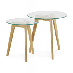 Alterego Ronde bijzettafels lovyou 50x50x45 cm