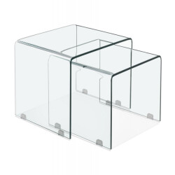 Alterego Set van 2 design nestbare bijzettafels bobby 60x50x45
