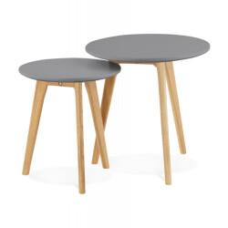 Alterego Ronde bijzettafels gaby 50x50x45 cm