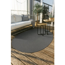 Muratap Brussels uni buitenkleed – ovaal effen indoor & outdoor vloerkleed –
