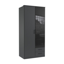 CaliCosy Kast 2 draaideuren met 1 spiegel en 2 laden l90 cm soest