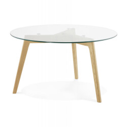 Alterego Glazy ronde woonkamer salontafel 90x90x45 cm