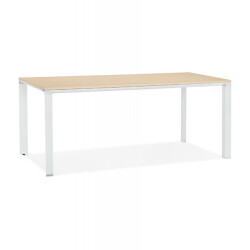 Alterego Design directiebureau 'xline' 200 in natuurlijke afwerking hout en witte