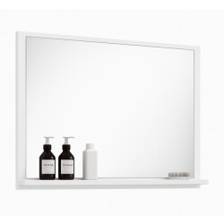Badplaats Badkamerspiegel oliver 60 x 12 x 50 cm wit spiegel met houten