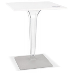 Alterego Limpid vierkante terrastafel 68x68x716 cm