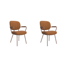Label51 Eetkamerstoel lausanne coral boucle set van 2