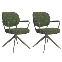 Label51 Eetkamerstoel basel forest boucle set van 2