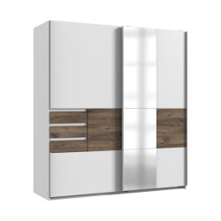 CaliCosy Kast 2 schuifdeuren met 1 spiegel en laden l180 cm bamberg