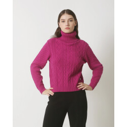 Smashed Lemon 23845 paarse turtle neck top |