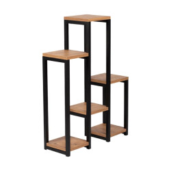 WDMT Metalen plantentafel rechthoekig met houten etageres
