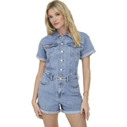 Only Onlcastel s/s dnm playsuit azg light blue denim