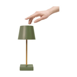 WDMT Moderne led tafellamp met touch functie olijf groen