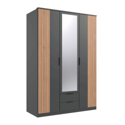 CaliCosy Kast 3 draaideuren met 1 spiegel en 2 laden l135 cm luebeck