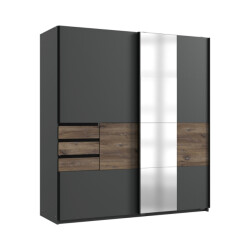 CaliCosy Kast 2 schuifdeuren met 1 spiegel en laden l180 cm bamberg