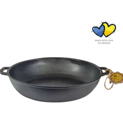 Maysternya Gietijzeren barbecuepan ø 32 x 6 cm zwart