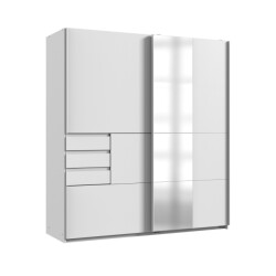 CaliCosy Kast 2 schuifdeuren met 1 spiegel en laden l180 cm bamberg