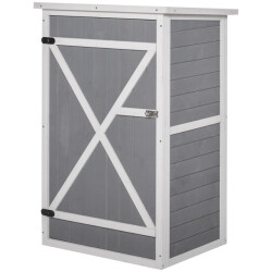 4goodz Outsunny tuinkast houten berging 56x75x115 cm /wit