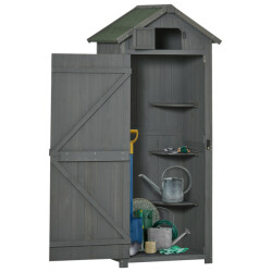 4goodz Outsunny gebeitste tuinkast houten berging 182cm -
