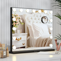 Mirlux Hollywood spiegel 58x48cm zwart