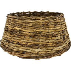 WDMT Rieten en riet kerstboomrok origineel ø 60 x 26 cm bruin