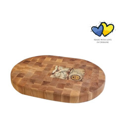 Maysternya Ovale houten snijplank 44 x 32 x 4,5 cm bruin