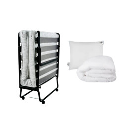 Troonz ® opklapbed morena royal 90 x 200 cm logeerbed inclusief hoofdkussen