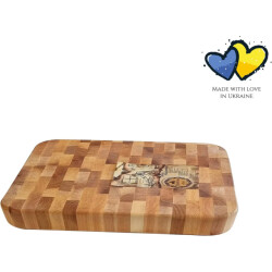 Maysternya Rechthoekige houten snijplank 32,5 x 36,5 x 4,5 cm bruin
