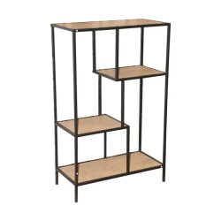 WDMT Smalle bibliotheekkast met 4 houten planken