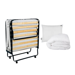 Troonz ® opklapbed deluxe 90 x 200 cm logeerbed inclusief luxe dekbed en