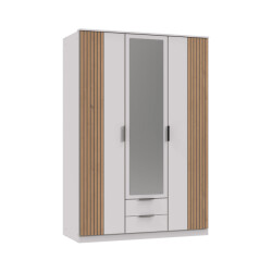 CaliCosy Kast 3 draaideuren met 1 spiegel en 2 laden l135 cm luebeck