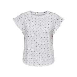 Only Onlgrape ss frill o-neck top jrs dessin