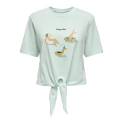 Only Onlbine life ss ladies top box jrs aqua
