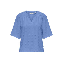 Only Onlivana life 34 dobby v-neck top wvn cs kobalt