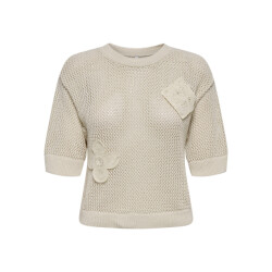 Only Onllucie life ss tee o-neck knt beige