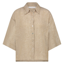 Nukus Lucy blouse melange zand dessin