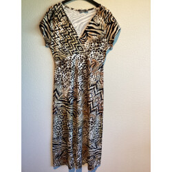 Geisha Dress v-neck sleeveless aop dessin